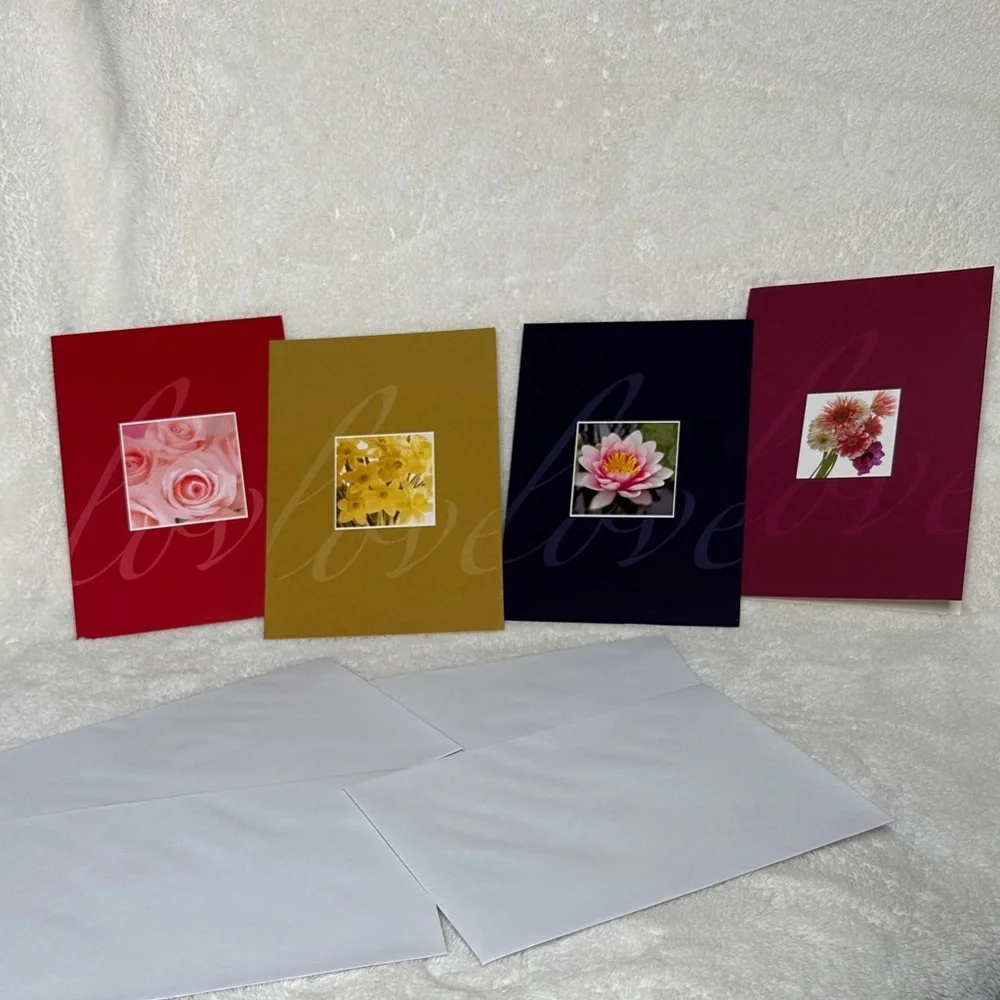 Lawson Falle Scripture Inspirational Cards Envelope Couples Floral Set Of 4 NWOT